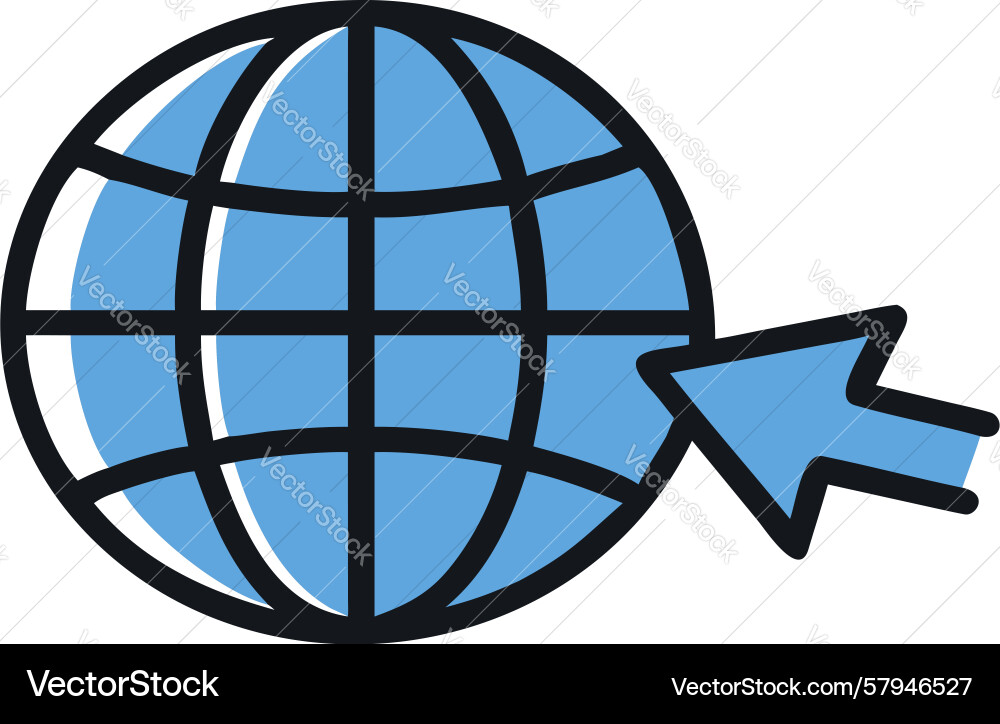 Global Connection Icon - Internet Access Vector Image