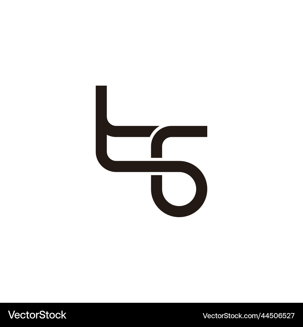Letter tg loop linked line logo Vector Image