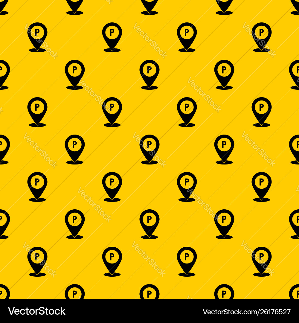 Map pointer with car parking sign pattern Map pointer with car parking sign pattern Vector Image