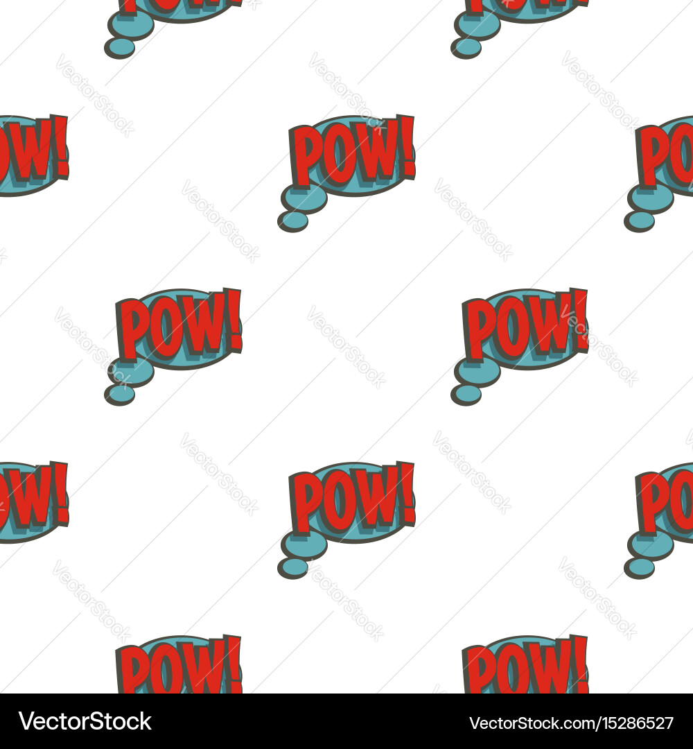 Pow speech bubble pattern seamless Vector Image