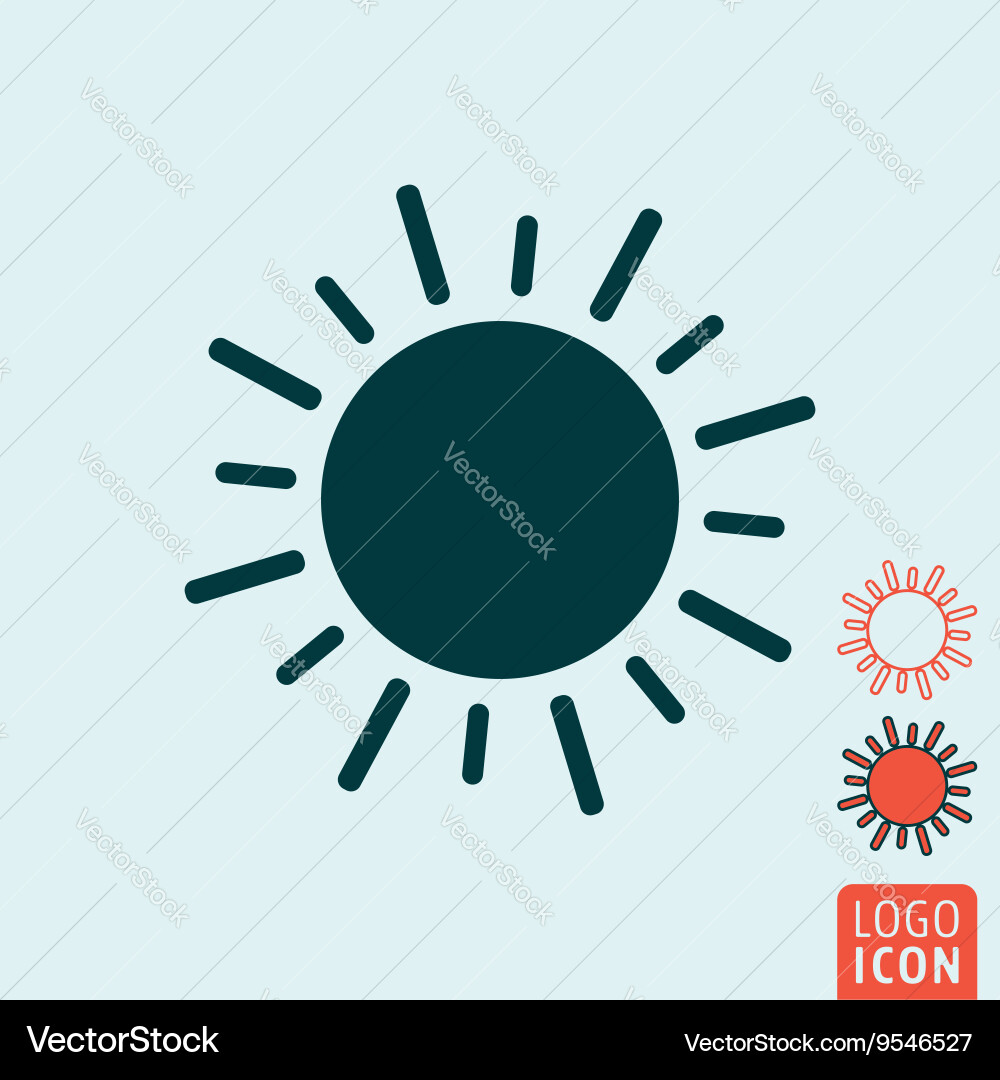 Sun icon isolated Royalty Free Vector Image - VectorStock