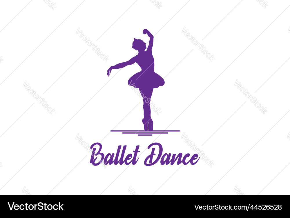 Beauty woman girl lady ballerina silhouette Vector Image