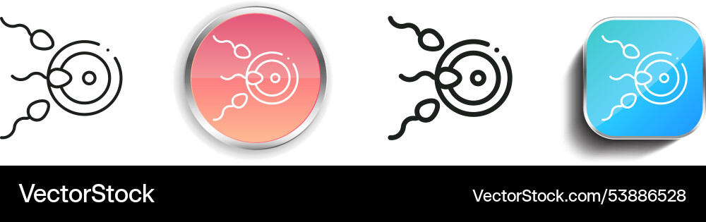 Fertilization icon thin linear regular and button Fertilization icon thin linear regular and button vector image