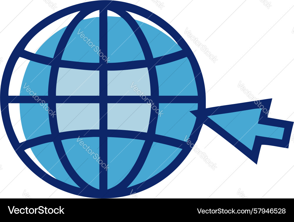 Global Click Pointer Icon Vektorbild