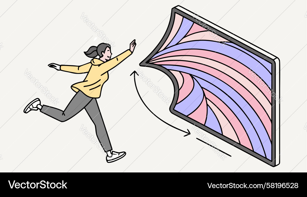 Interactive Screen Display Vector Image