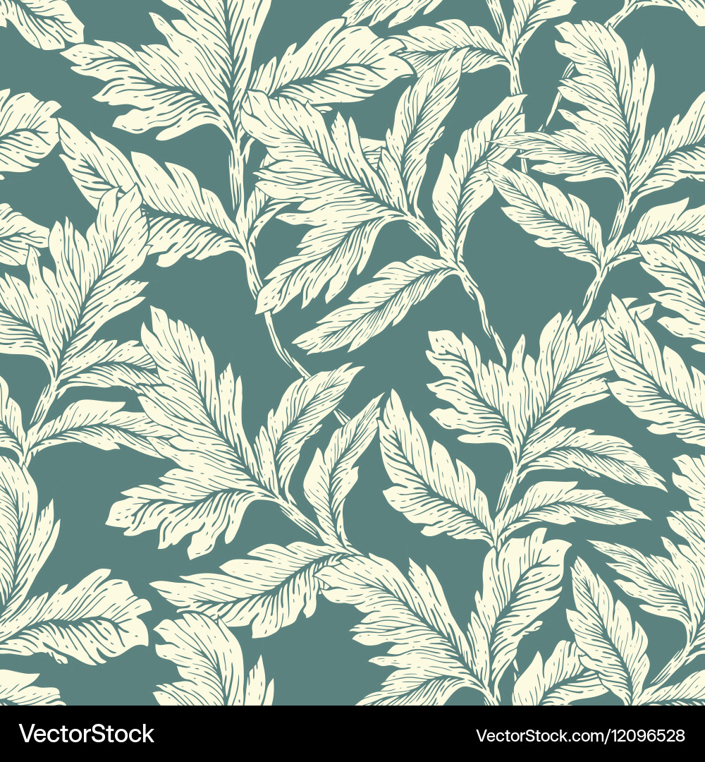 Leaves background seamless Royalty Free Vector Image