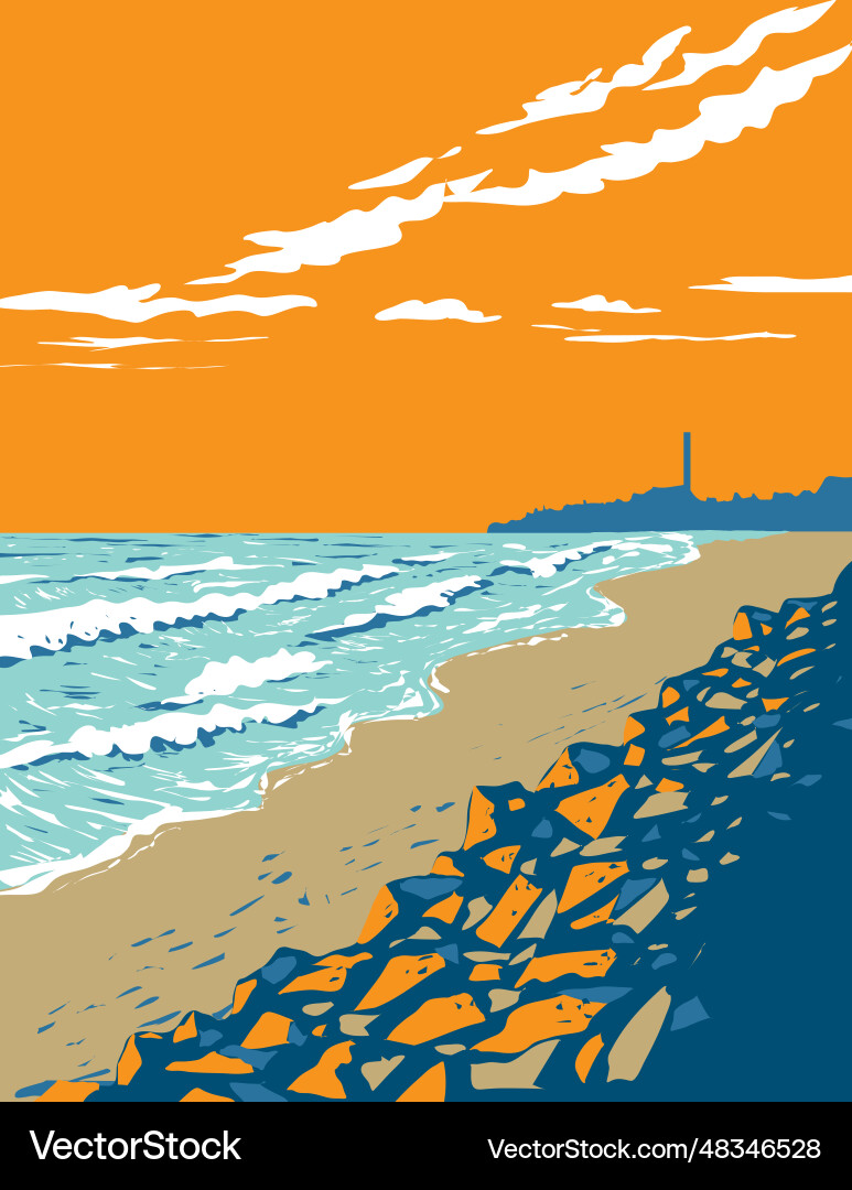 North ponto beach in south carlsbad state North ponto beach in south carlsbad state vector image