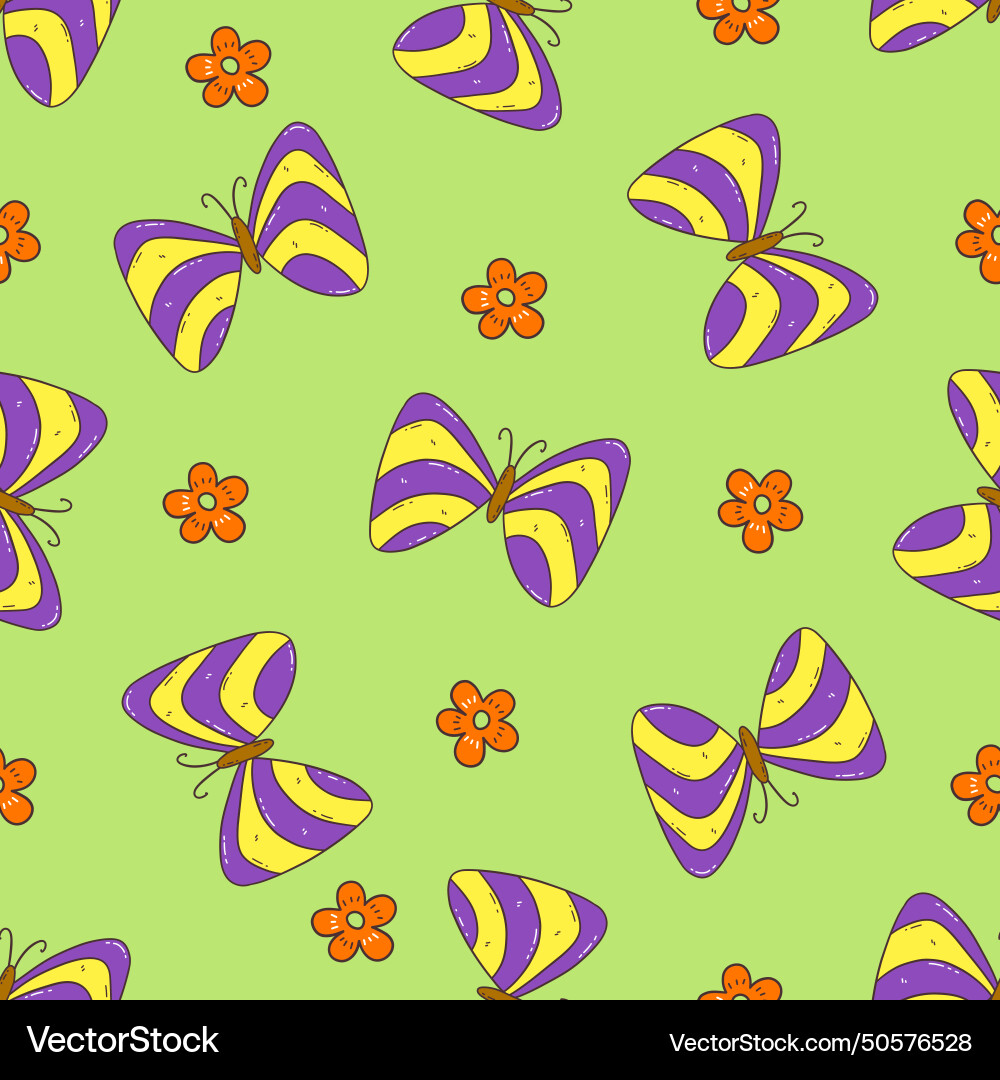 Seamless pattern with abstract butterflies Seamless pattern with abstract butterflies vector image