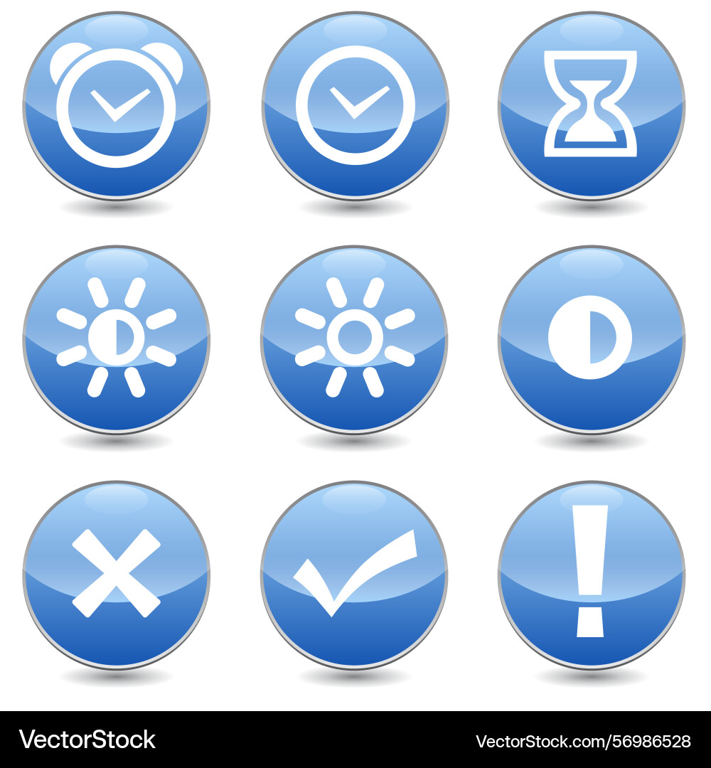 Set of 9 time and clock linear icons vector image