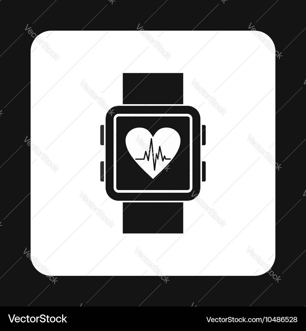 Smartwatch icon in simple style Vector Image