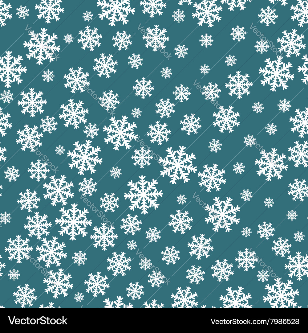 Snowflakes seamless pattern snowflake background vector image