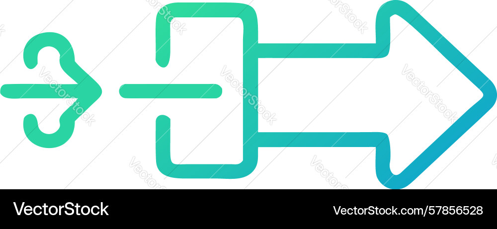 Vibrant puzzle solution flow with arrow design Vector Image