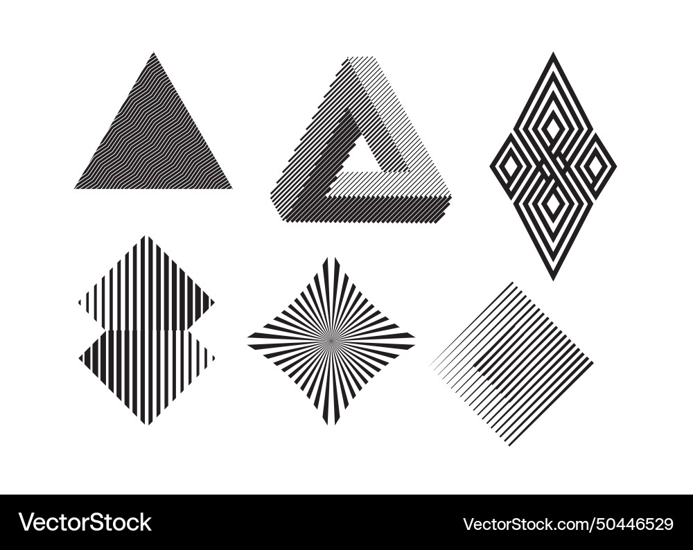 Abstract 3d line shape design Vector Image