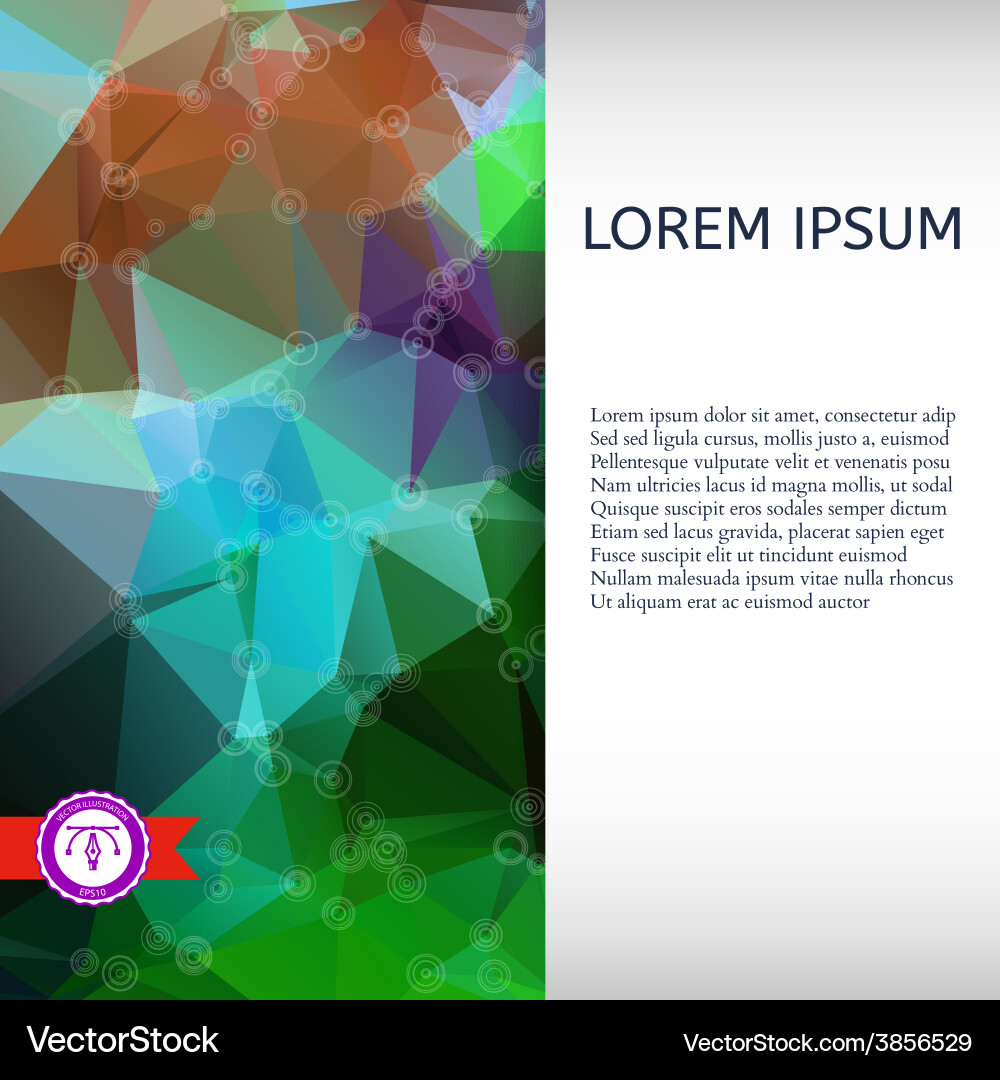 Abstract colorful triangles background vector image