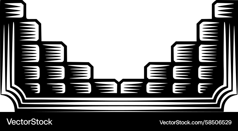 Art Deco Building Blocks Pattern Vector Image