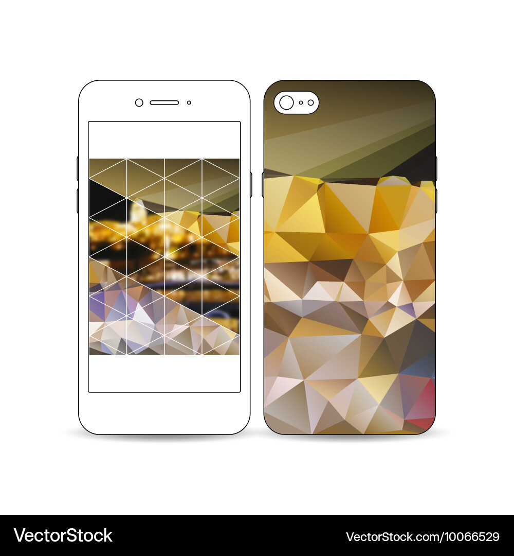 Mobile smartphone with an example of the screen Vector Image