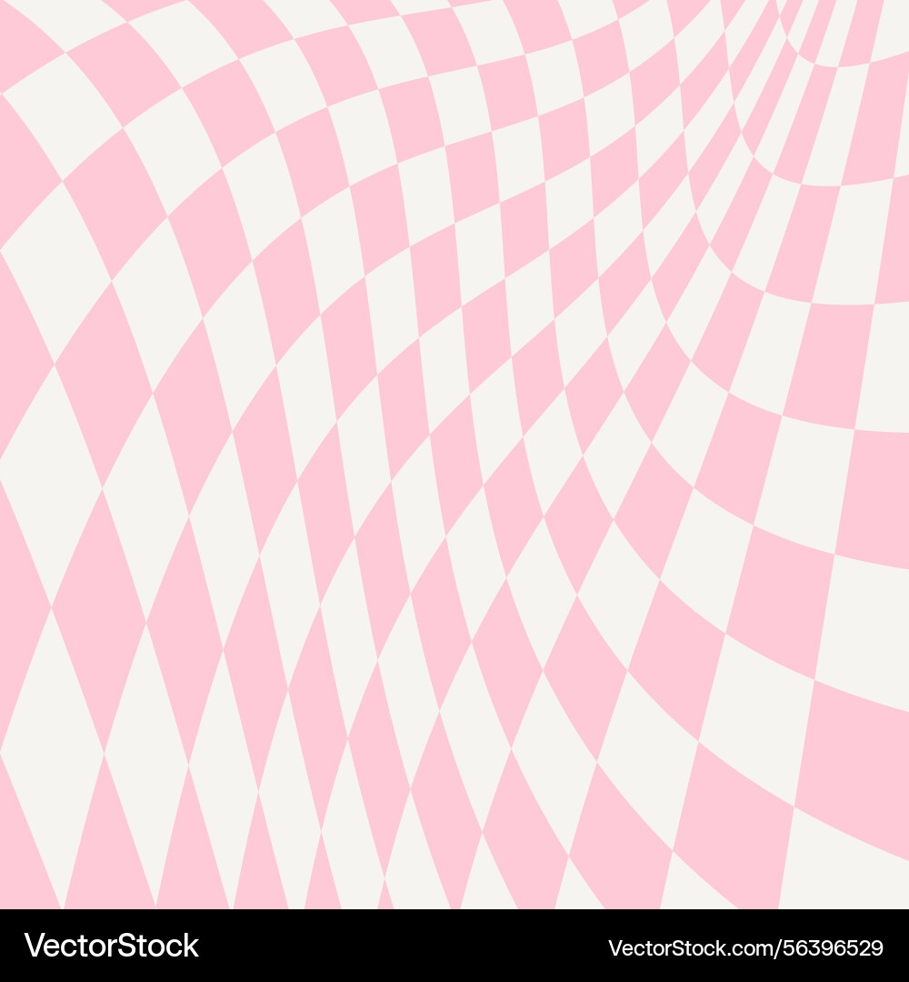 Wavy groovy distorted checkered background set Wavy groovy distorted checkered background set vector image
