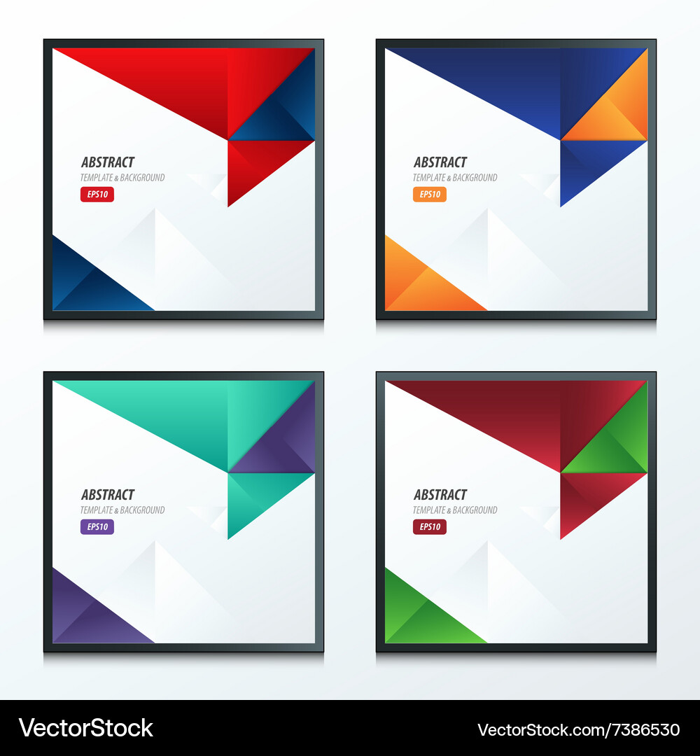 2 color of 4 styles template triangle set Vector Image