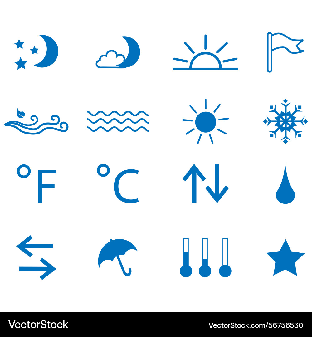 Clouds icons set of in different form Clouds icons set of in different form Vector Image