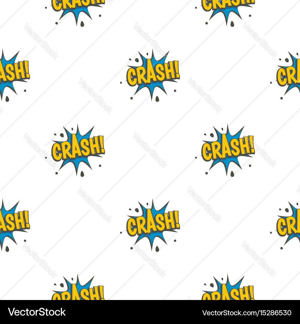 Crash explosion speech bubble pattern seamless vector image