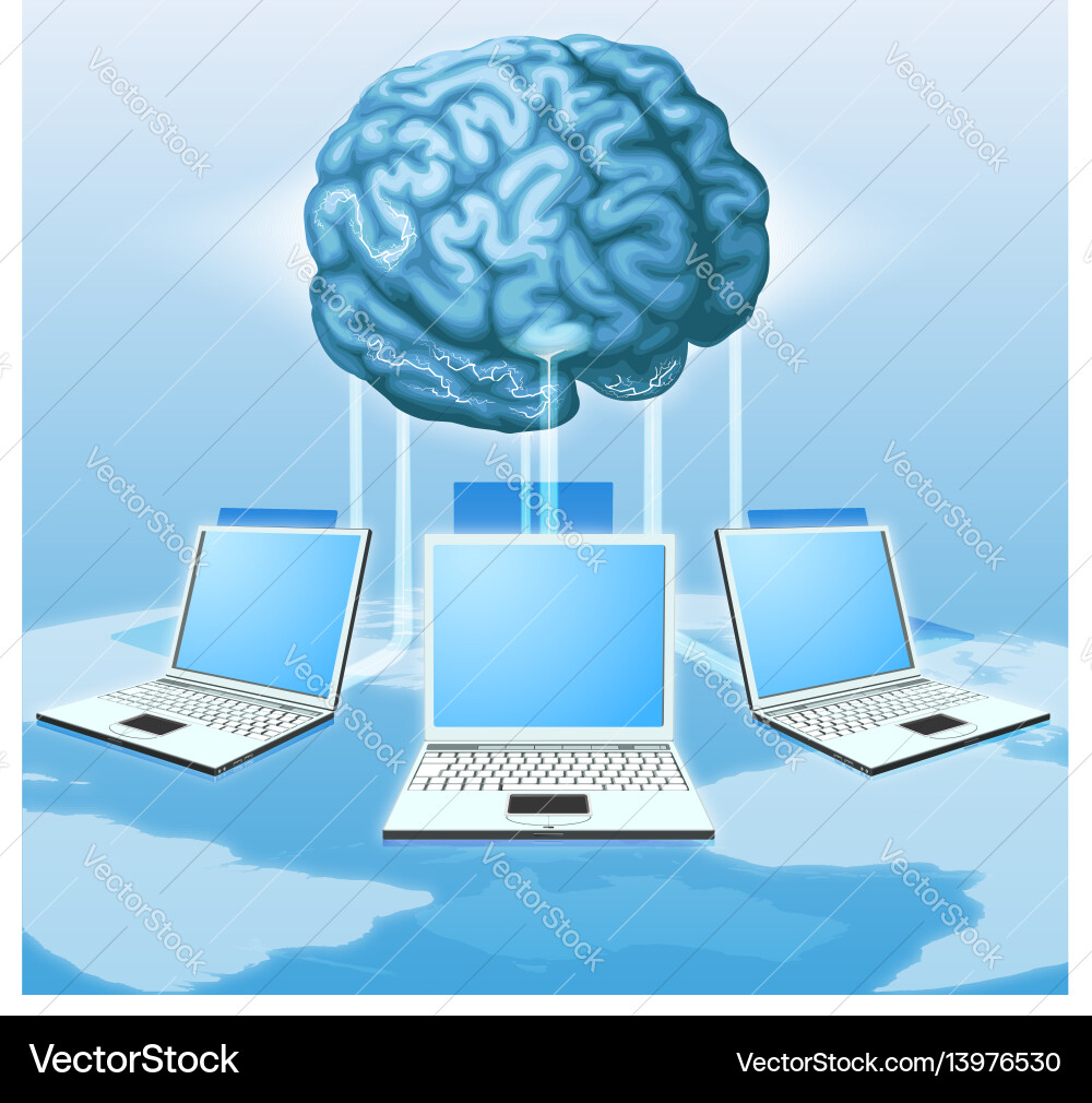 Distributed Computing Network vector image