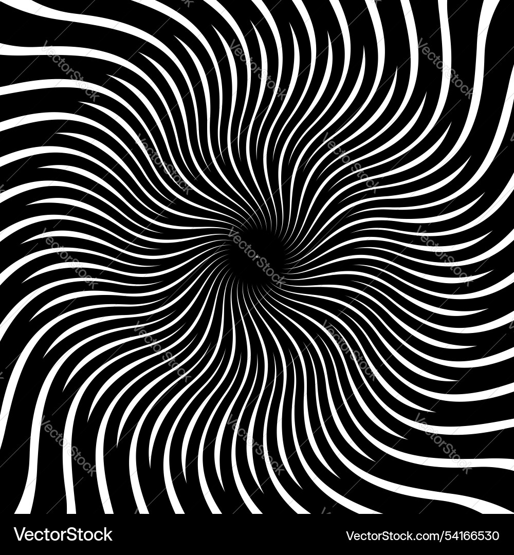 Geometric Hypnotic Spiral Concentric Hypno Circle Vector Image