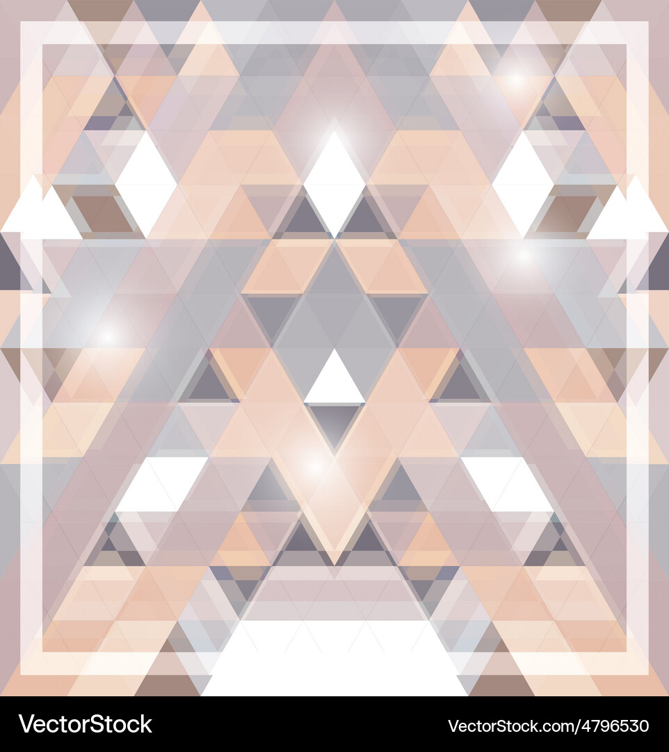 Geometric shining pattern with triangles Vector Image