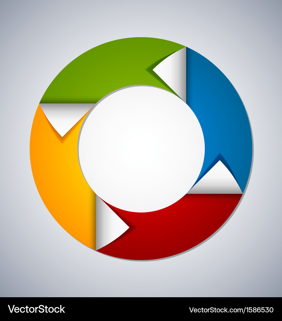 Geometric Web Element - Circular Icon vector image