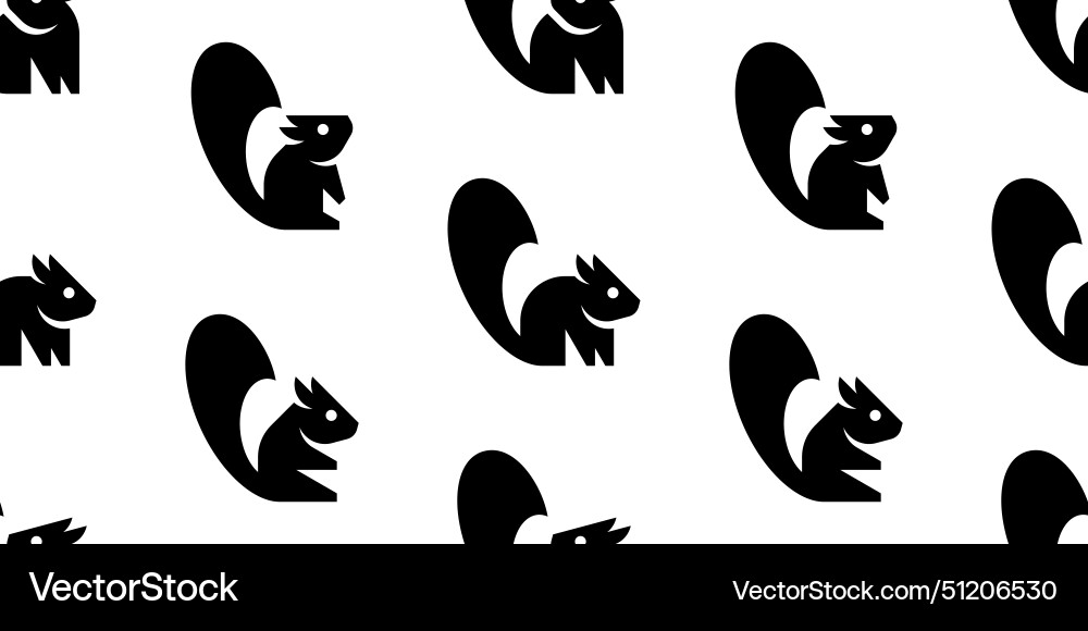 Seamless pattern with squirrels Vector Image