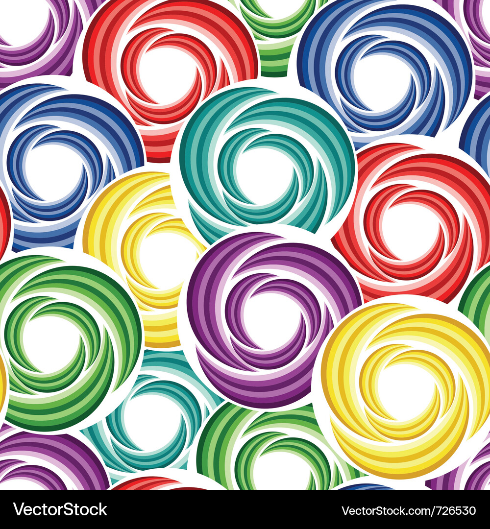 Seamless vivid swirl pattern Vector Image