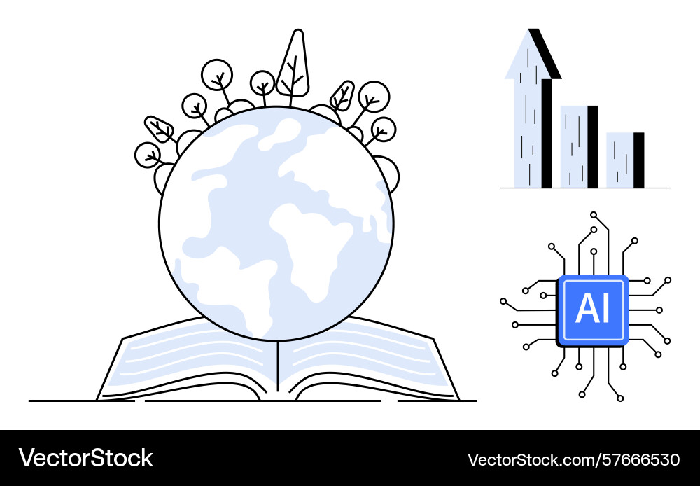 Sustainable development concepts with ai Sustainable development concepts with ai Vector Image