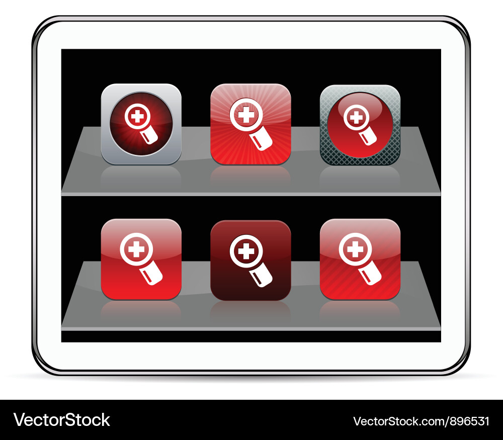 Add red app icons Vector Image
