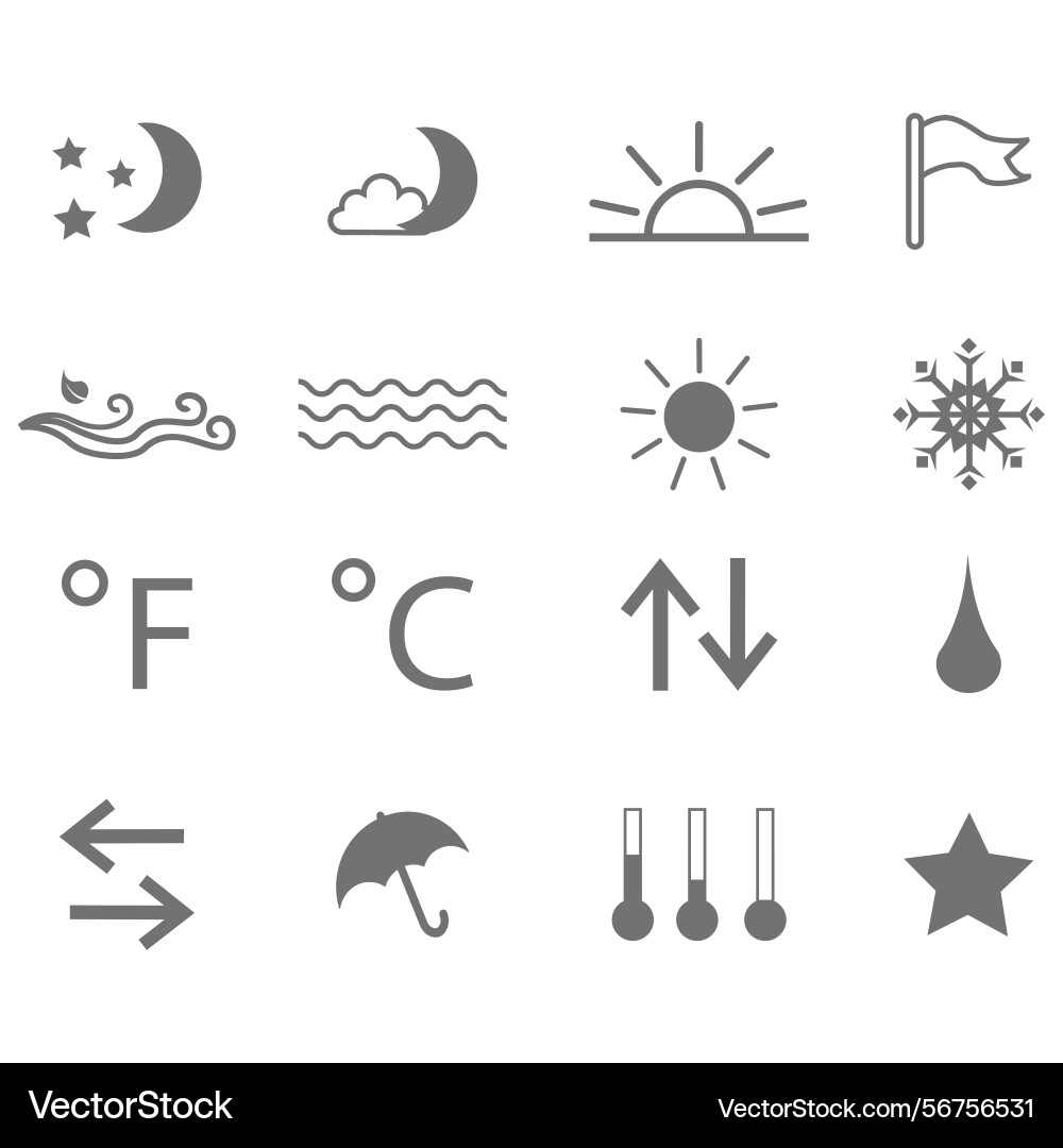 Clouds icons set of in different form Clouds icons set of in different form Vector Image