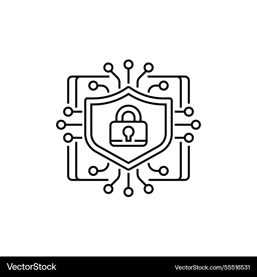 Data encryption line icon linear style sign Data encryption line icon linear style sign vector image