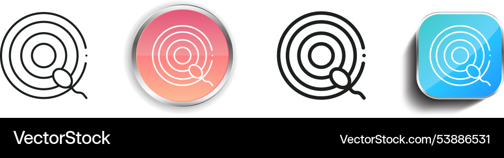 Fertilization icon thin linear regular and button vector image