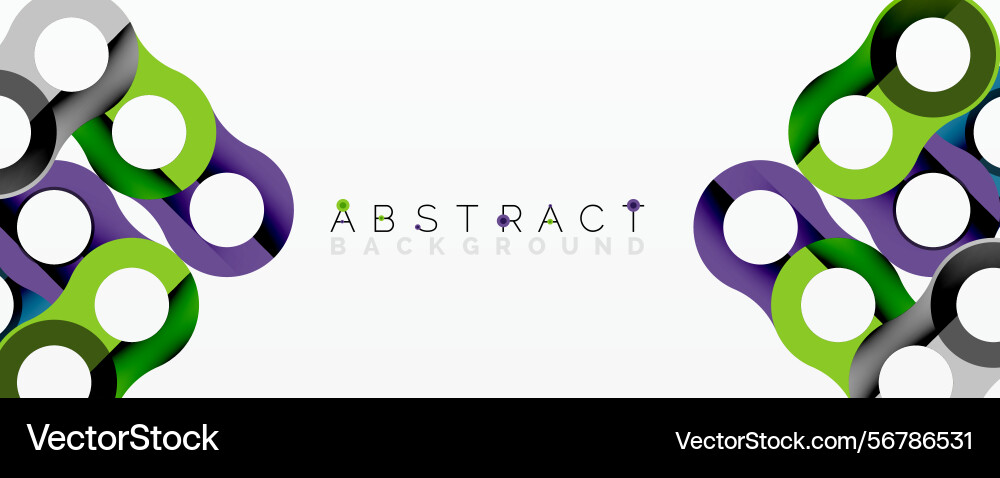 Modern design features interconnected circles vector image