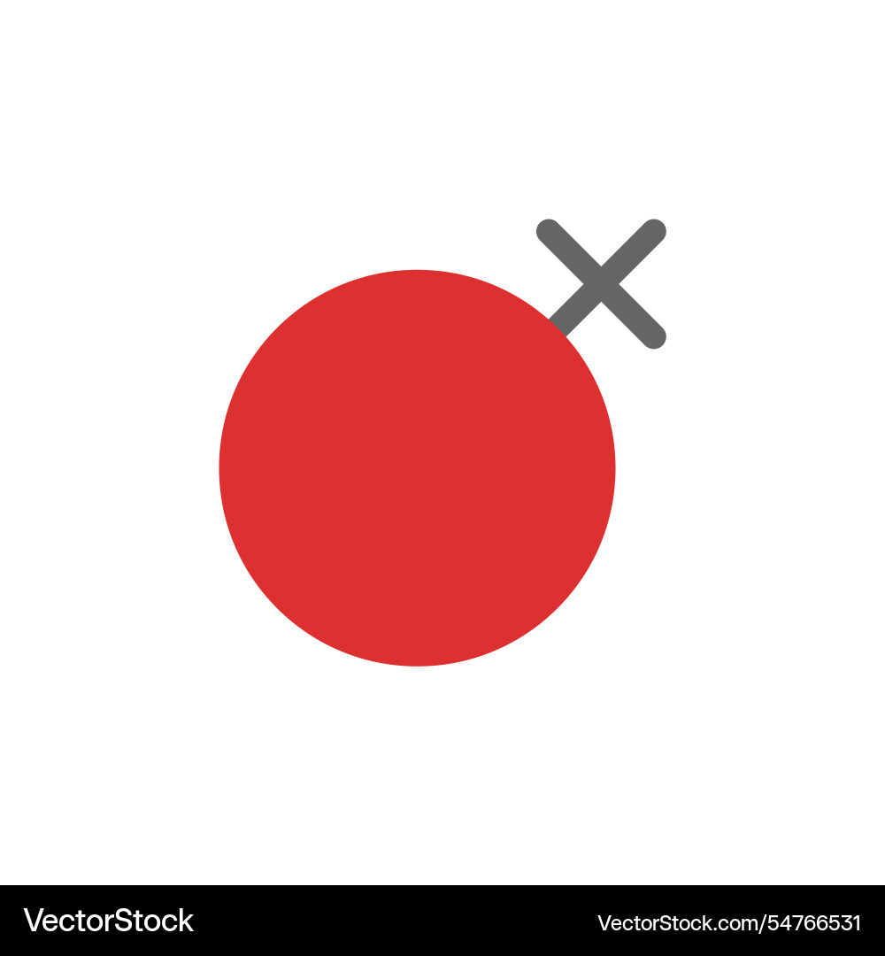 Red circle with grey cross concept of error wrong vector image