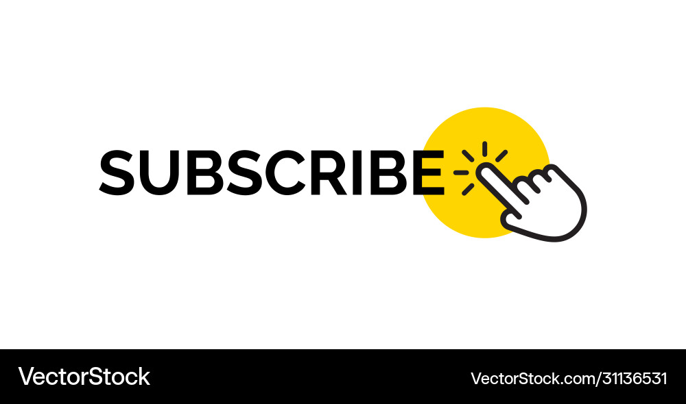 Simple Subscribe Button Icon vector image