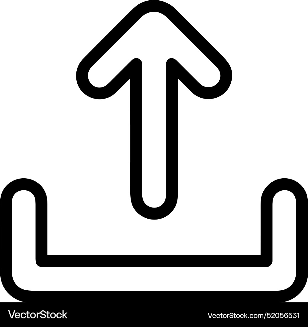 Upload outline icon symbol image Upload outline icon symbol image Vector Image