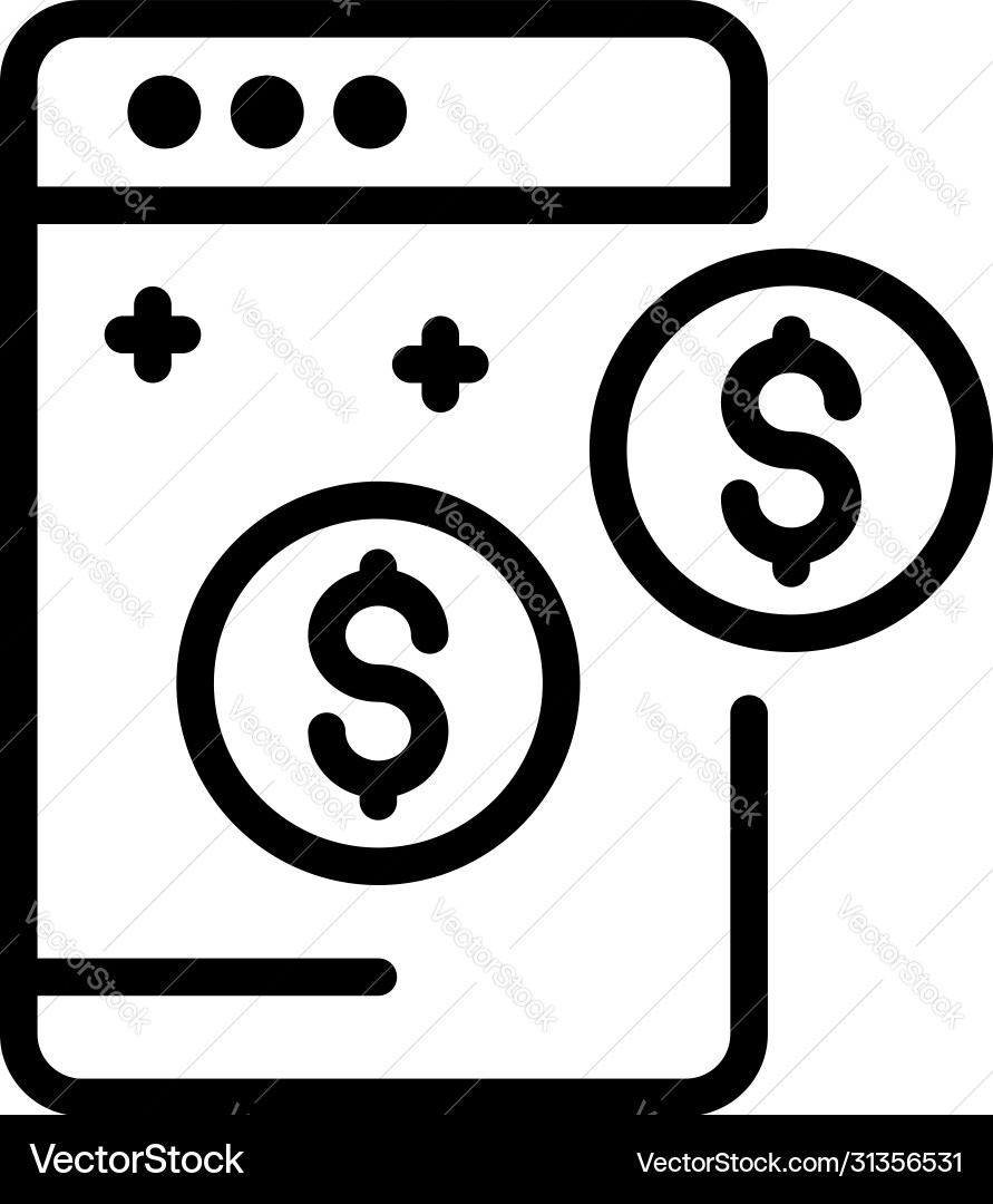 Web estimator icon outline style Web estimator icon outline style vector image