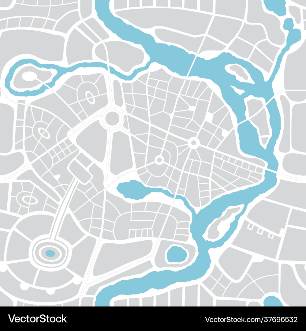 Abstract City Map Pattern vector image