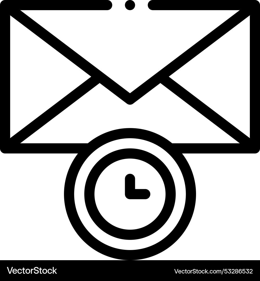 Email icon thin linear style design isolated Email icon thin linear style design isolated vector image
