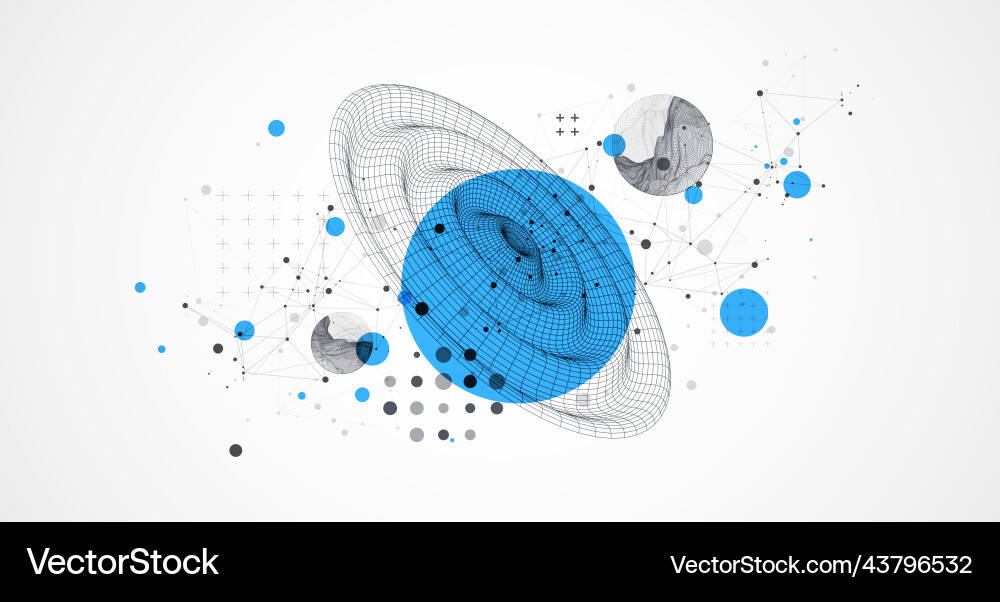 Sci-Tech Data Network Background Vector Image