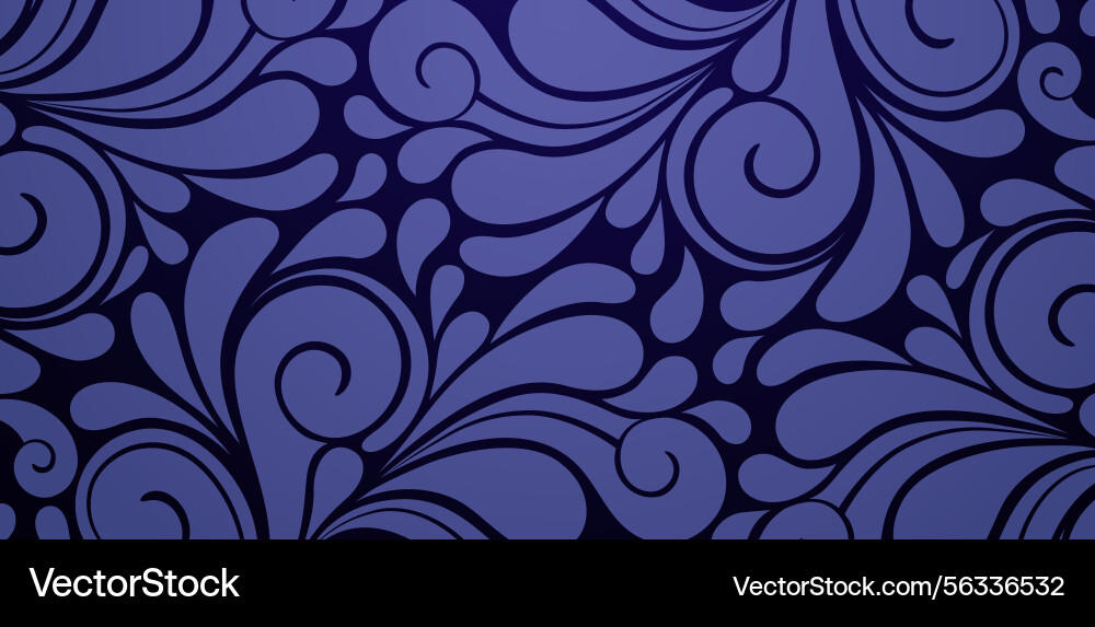 Seamless pattern with swirls in violet colors vector image