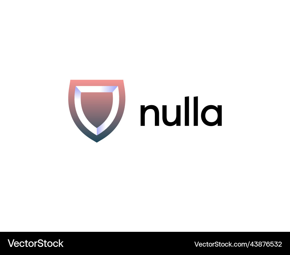 Shield logo design template gradient Royalty Free Vector