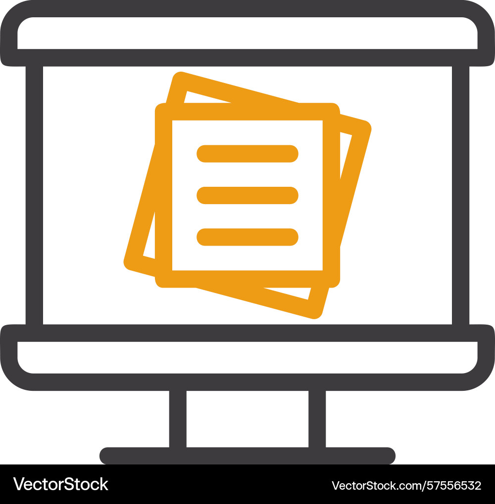 Slide notes two color icon Vector Image