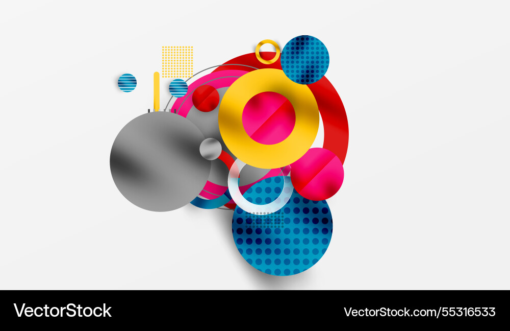 Abstract circle design with overlapping Vector Image