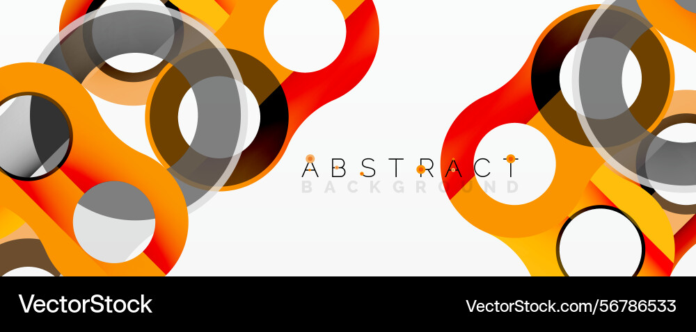 Abstract design features overlapping circles vector image