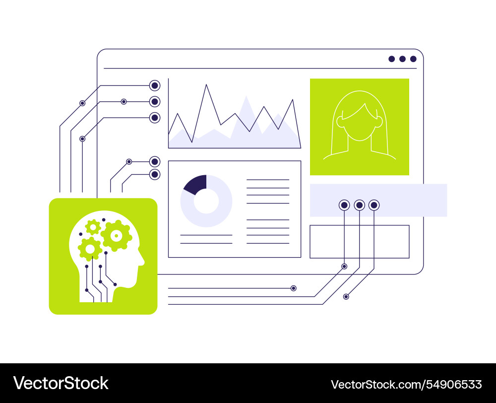 Ai-optimized hr data analytics abstract concept vector image