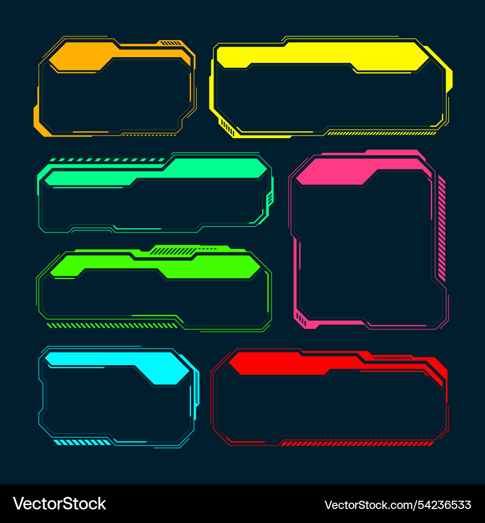 Futuristic hud or ui elements sci-fi user Futuristic hud or ui elements sci-fi user vector image